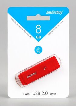 Флэш-диск 08 GB Smart Buy Dock Red (SB8GBDK-R)