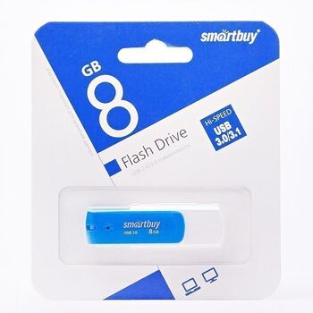Флэш-диск 08 GB Smart Buy Diamond Blue (USB 3.0) (SB8GBDB-3)