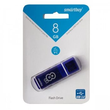 Флэш-диск 08 GB Smart Buy Glossy series Dark Blue 3.0 (SB8GBGS-DB)