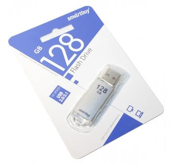 Флэш-диск 128 GB Smart Buy V-Cut Silver (USB 3.0) (SB128GBVC-S3)