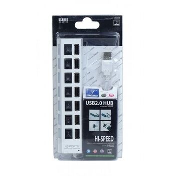 USB-Хаб JC-701 Support (7 портов, 500Gb, 7 выключателей)