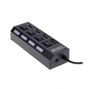 USB-Хаб JC-401 Support (4 порта, 500Gb, 4 выключателя)