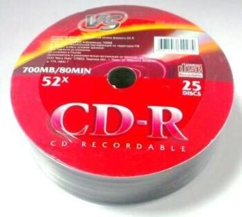 CD-R 80 52x (шпиль 25,600) VS