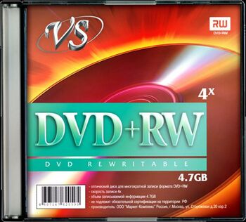 DVD+RW 4x VS (в конверте 5,250)