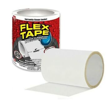 Скотч Flex Tipe 10x152 см белый (сверхсильный) (штр.07053)