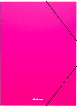 Папка на резинках Hatber А4, 0.70/27 мм неон розовый (арт.02033)