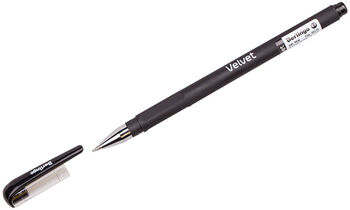 Ручка гелевая Berlingo Velvet черная, 0.5 мм, прорезиненный корпус (арт.CGp_50125)