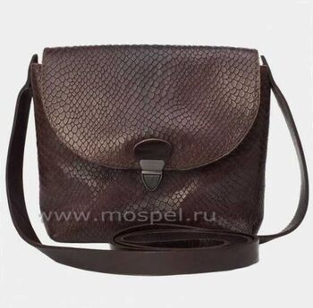 Женская сумочка KB001 коричневый питон
