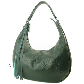Женская сумка из темно-зеленой кожи 3365