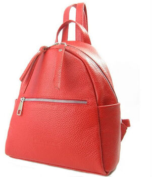 Красный рюкзак из кожи 5014