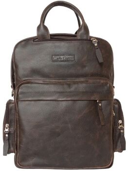 Кожаная сумка-рюкзак Рено коричневый