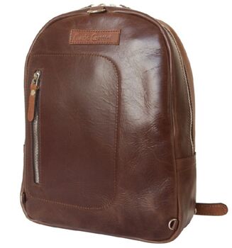 Кожаный рюкзак Альбера коричневый