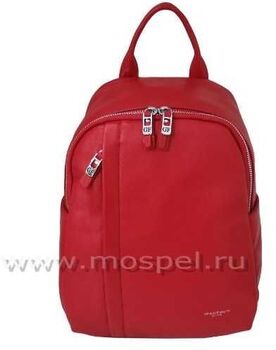 Красный кожаный рюкзак 6101
