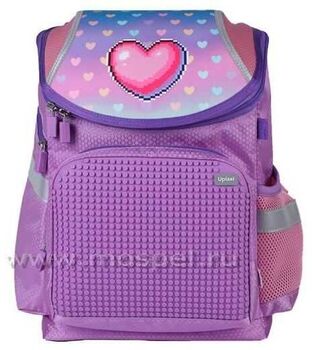 Пиксельный рюкзак для девочки с сердечками A-019