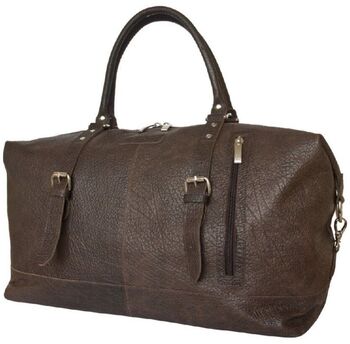 Дорожная сумка из толстой кожи Кампоро коричневая