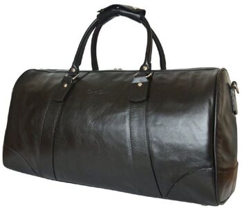 Кожаная спортивная сумка Галлинаро черная