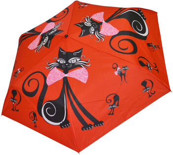 Женский зонт "Кошка" красный