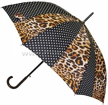 Зонт трость с леопардовым принтом LA6008