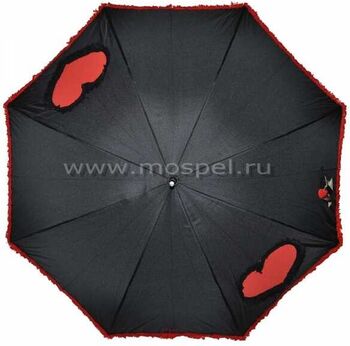 Женский зонт-трость Ferre "Love" черный