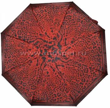 Зонт с черно-красным леопардовым принтом GR1-09