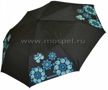 Зонт женский Butterfly голубой