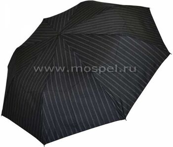 Зонт мужской черный в полоску