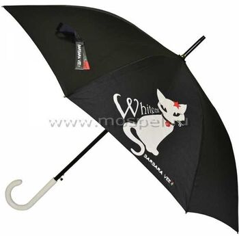 Дизайнерский зонт-трость "White Cat"