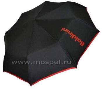 Женский зонт черный с красным 30015