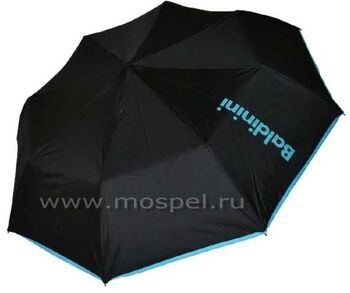 Женский зонт черный с голубым 30015