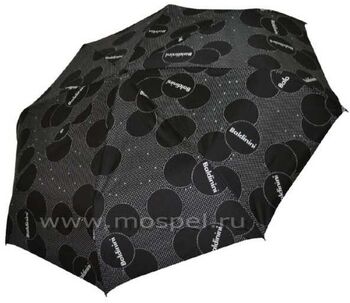 Зонтик женский черный с принтом 61