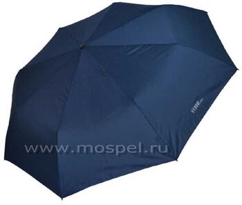 Мужской зонт однотоннный синего цвета 9D