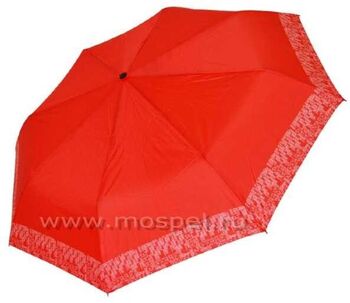 Женский складной зонт красный 4FD