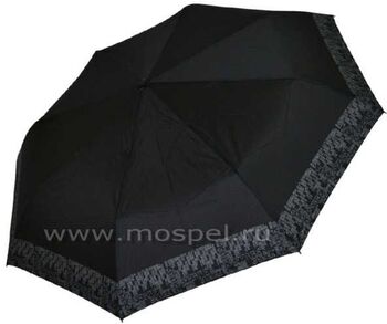 Женский складной зонт черного цвета 4FD