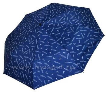 Женский зонт синий с логотипом "Ferre" 4FD