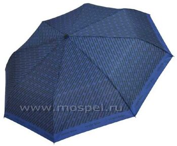 Зонт синий с черным геометрическим рисунком 4FU