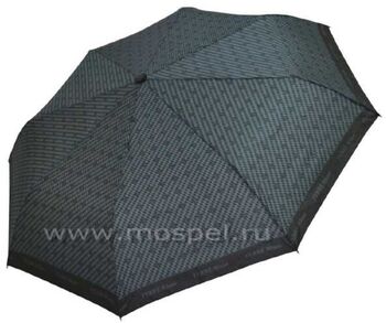Зонт серый с черным геометрическим рисунком 4FU