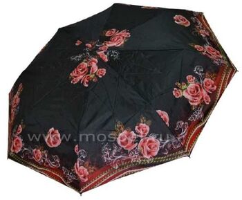 Зонт женский с терракотовыми розами 542F