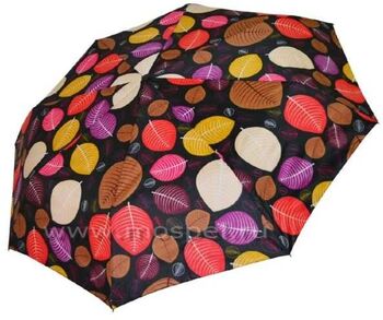 Зонт женский с листьями 542F