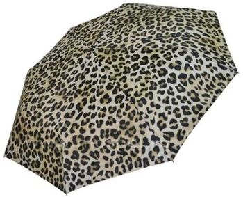 Белый зонт леопардовый принт 542F