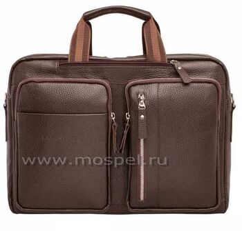 Кожаная сумка портфель Edmund коричневая
