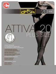 Колготки OMSA 20 Attiva (XXL) Fumo 6XXL серый