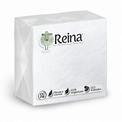 Салфетки бумажные REINA 1сл. белые 100шт
