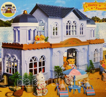Домик-дворец с мебелью и люстрами Happy Family 012-11