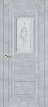 Межкомнатная дверь Carda М-1 Бетон снежный,графит,серый