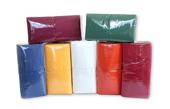 Бумажные салфетки 100шт цветные100% целлюлоза