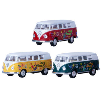 KT7005DF Inches series 1962 Volkswagen Classical Bus with printing 1:24 в дисплее