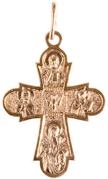 Крест-подвеска золотой 