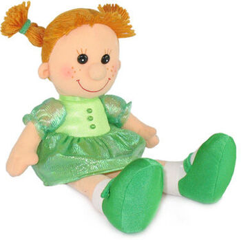 Кукла Майя в зелёном блестящем платье