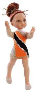 Кукла гимнастка в оранжевом