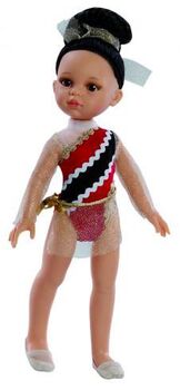 Кукла гимнастка в красном